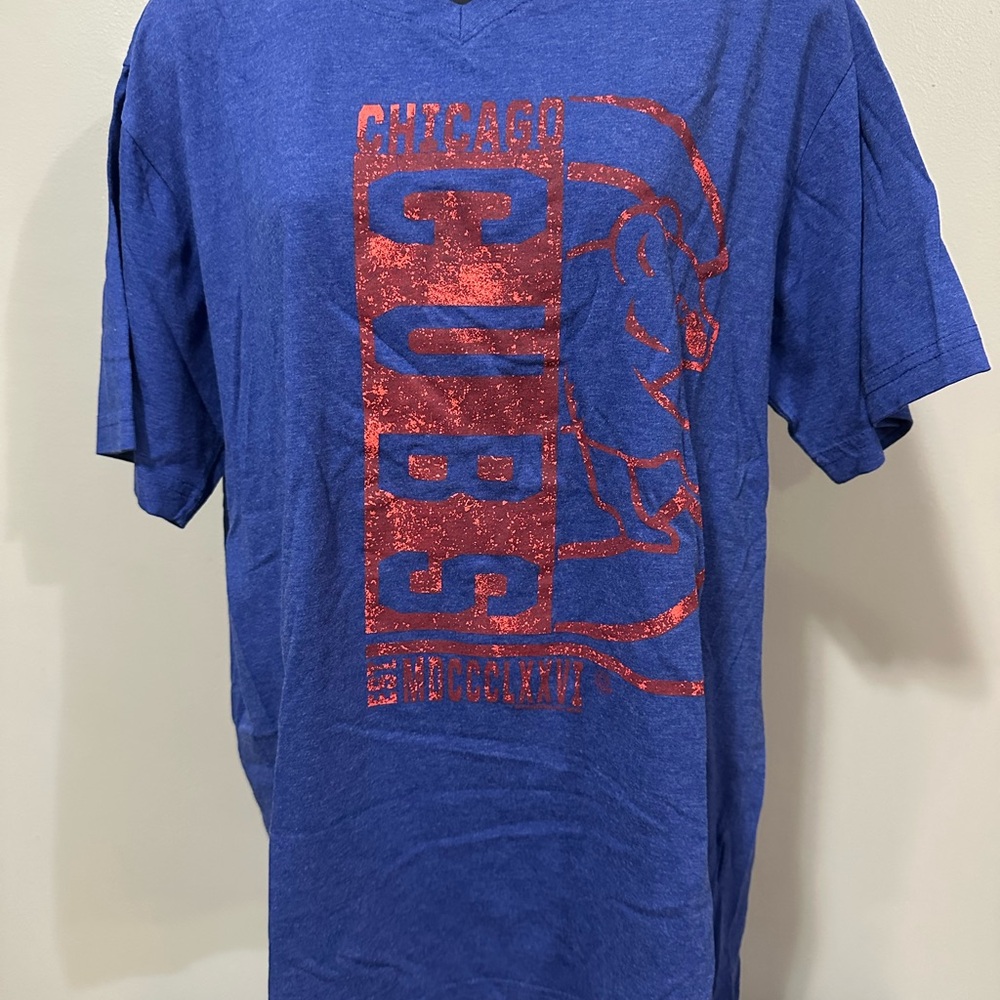 Blue and Red Cubs Short Sleeve Tee